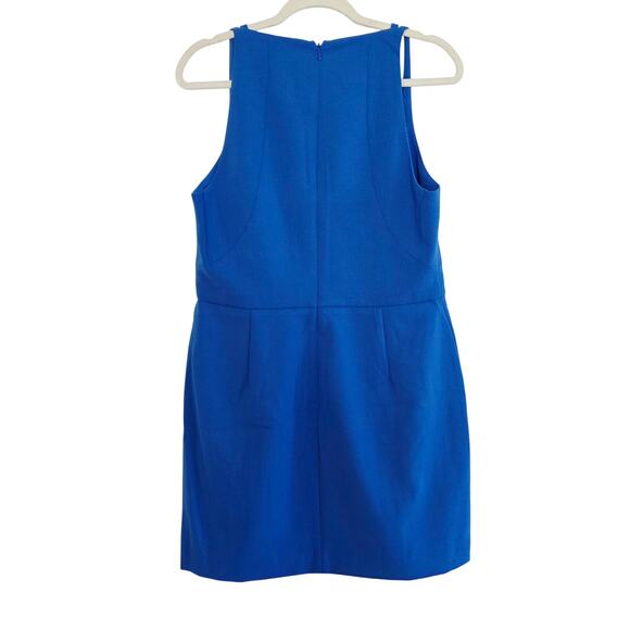 French Connection Cobalt Blue Sleeveless Cut Out Stretch Fit Sheath Dress Sz 10 - Picture 3 of 6
